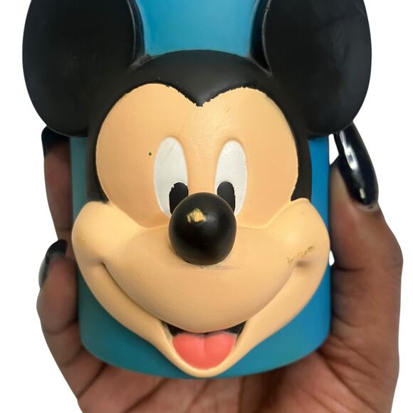 Vintage Y2K Disney Mickey Mouse Blue Pencil Cup - Picture 2 of 12